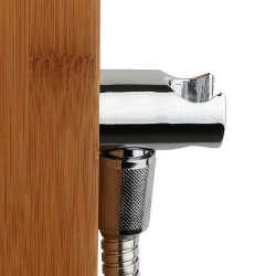  Bamboo Shower Colonne de douche hydromassante murale en bambou avec douche de tête et douchette à main (BAMBOOSHOWER)