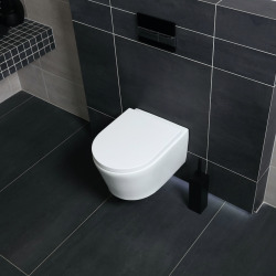 Pack WC Rapid SL + cuvette sans bride SAT, fixations cachées + plaque Skate chrome (RapidSL-SATrimless)