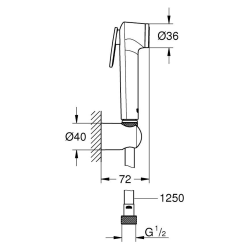  Tempesta-F Trigger Spray 30 Ensemble de douche 1 jet avec support mural, warm sunset (27513DA1)