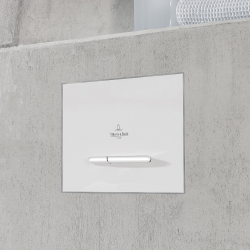  ViConnect Plaque de déclenchement double touche, blanc brillant (92218068)