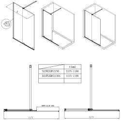  Walk-In Xmotion Pare baignoire 150x117,5 cm, chrome (SATWIXMVZ150)