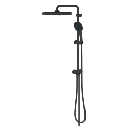  Vitalio Comfort 250 Colonne de douche avec inverseur manuel + Douche de tête 2 jets + Douchette 2 jets, noir mat (G266982431)