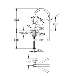  StartEdge mitigeur évier C-bec (G30529001)