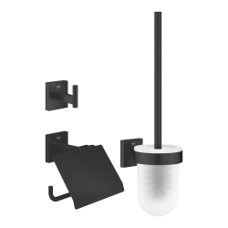 Grohe Start Cube set d’accessoires WC 3 en 1 avec fixations cachées, noir mat (G411232430)