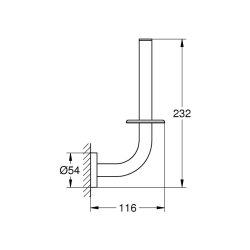 Start porte-papier toilette mural en métal avec fixations cachées, noir mat (G411862430)