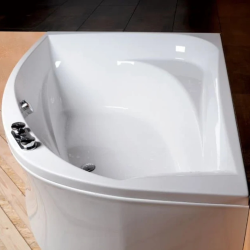 Baignoire asymétrique Polysan Tanya 160x120 cm acrylique gauche (65119)