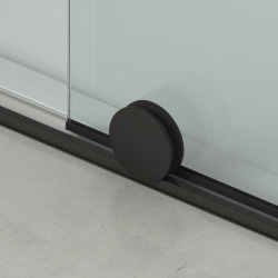  X-MOTION 120x200cm Paroi en verre coulissante Crystal Glass® 8 mm anticalcaire, avec bras et profilés Gun métal (SATBWIXM120GM)