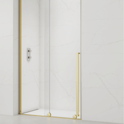 X-MOTION Porte de douche 110x200cm Coulissante, anticalcaire avec profilé Or brillant (SATBWIXM110NIKAZ)