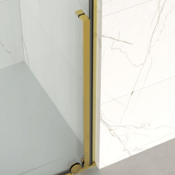 X-MOTION Porte de douche 110x200cm Coulissante, anticalcaire avec profilé Or brillant (SATBWIXM110NIKAZ)
