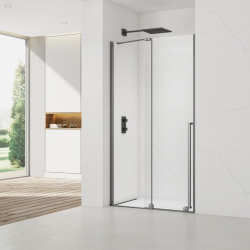 Swiss Aqua Technologies X-MOTION Porte de douche 120x200cm Coulissante, anticalcaire avec profilé Gun métal (SATBWIXM120NIKAGM)