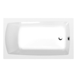 120x70 cm Lily baignoire rectangulaire gain de place en acrylique, gauche et droite, sans pieds, blanc (25111)