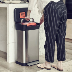 Titan poubelle compacteur de déchets 30L, inox (30030)