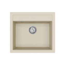 Swiss Aqua Technologies 56,5x51cm évier en Granite, à encastrer, jasmin (SATSINKGQQ100J)