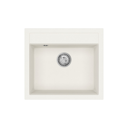 Swiss Aqua Technologies 56,5x51cm évier en Granite, à encastrer, blanc (SATSINKGQQ100W)