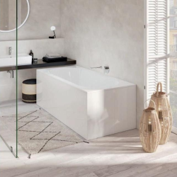 Baignoire 180 x 80 cm Oberon Solo - vidage en pieds (centré sur la largeur)