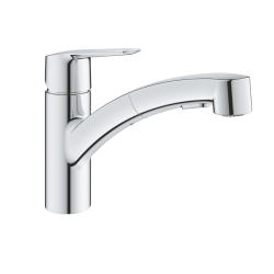 Grohe Start mitigeur cuisine 1/2" à bec bas avec double douchette, chrome (G30381001)