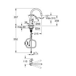  Start Flow Mitigeur évier 1/2", chrome (G30571000)
