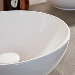 Loop & Friends Vasque à poser, 380 x 380 x 120 mm, Blanc, avec trop-plein, non meulé (4A450001)