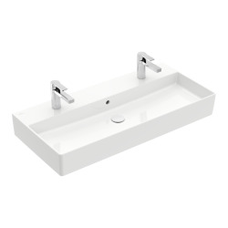 Memento 2.0 Lavabo suspendu, 100 x 47 x 13,5 cm, avec trop-plein, meulé, blanc (4A221L01)
