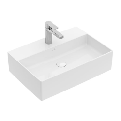 Villeroy & Boch Memento 2.0 Vasque à poser rectangulaire, 49,8 x 42 x 13,9 cm, avec trop-plein, non meulé, blanc (4A075001)