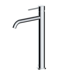 Swiss Aqua Technologies Aurum mitigeur lavabo haut 30,8 cm en acier inoxydable, à levier, sans vidage, chrome brillant (SATBAUR285CR)