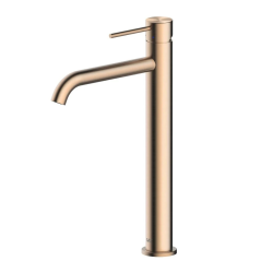 Swiss Aqua Technologies Aurum mitigeur lavabo haut 30,8 cm en acier inoxydable, à levier, sans vidage, or rose brossé (SATBAUR285BRG)