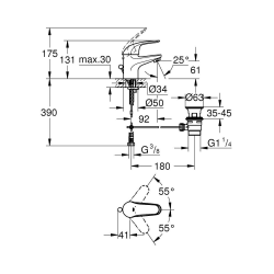  Swift Mitigeur de lavabo taille S, chrome (G23919000)