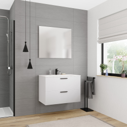Ceramia 80cm,  meuble de salle de bain assemblé, blanc cassé (CERAMIA-4OW80)