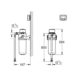  GROHE Blue kit filtre compact charbon actif (G41136000)