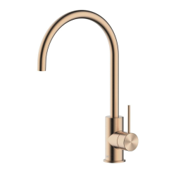  Aurum mitigeur d'évier sur pied 36,3 cm à levier avec bras pivotant, or rose brossé (SATBAUR280BRG)