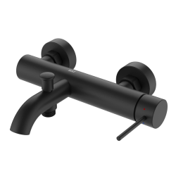 Aurum mitigeur de baignoire mural 150 mm à levier sans set de douche, noir mat (SATBAUR222C)