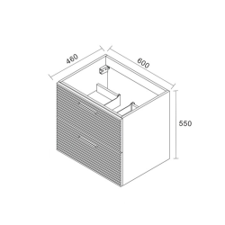 Set complet 80 cm : vasque blanc mat + meuble certifié FSC gris perle (CERAMIA-4LG80-V)