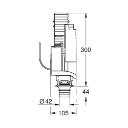  Soupape de chasse à double volume pour réservoir de chasse d'eau encastré (G38736000)