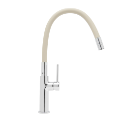 76x44 cm évier avec égouttoir réversible en granite à encastrer + mitigeur aérateur Neoperl®, jasmin (SATSINKGE3J-SET1)