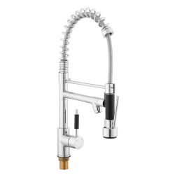 62x44 cm évier avec égouttoir réversible en granite à encastrer + mitigeur à bras pivotant, 2 jets, blanc (SATSINKGE2W-SET2)