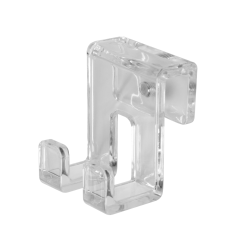 Double crochet suspendu en acrylique pour écran de douche SAT Walk-In, transparent (SATWIHACEKPLAST)