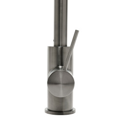 Aurum mitigeur évier sur pied avec douchette extractible 2 jets, m"tal brossé (SATBAUR286BGM)