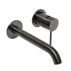 Swiss Aqua Technologies Aurum mitigeur lavabo encastré à levier avec corps d'encastrement, métal brossé (SATBAUR101BGM)