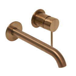 Aurum mitigeur lavabo encastré à levier avec corps d'encastrement, or rose brossé (SATBAUR101BRG)