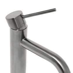 Aurum mitigeur lavabo sur pied 16,5 cm, à levier, sans vidage, noir mat (SATBAUR271BGM)