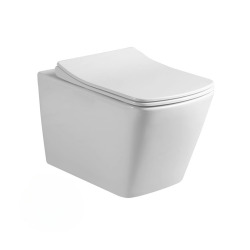 Pack WC Bâti-support + WC Swiss Aqua Technologies Infinitio sans bride, fixations invisibles + Plaque blanche (InfinitioGeb3)