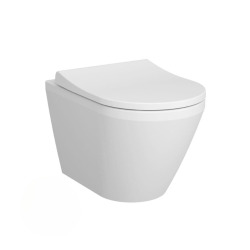 Pack WC Bâti-support UP720 extra-plat + WC sans bride Integra + Abattant frein de chute + Plaque blanche (SLIM-IntegraRimless-B)