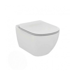 Pack Autoportant Bâti-support Duofix + WC sans bride Tesi, fixations invisibles + Abattant softclose + Plaque blanche