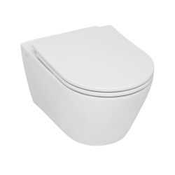 Pack WC Bâti-support + WC Swiss Aqua Technologies Infinitio sans bride, fixations invisibles + Plaque blanche (InfinitioGeb3)