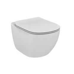 Pack WC Bâti-support extra-plat UP720 + Cuvette Tesi Ideal Standard + Abattant frein de chute + Plaque Blanc/Chrome