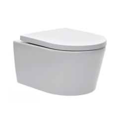 Pack WC Bâti-support UP720 extra-plat + WC Architectura sans bride + Abattant softclose + Plaque chrome (SLIM-Architectura2-F)