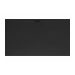 Swiss Aqua Technologies Vision Receveur de douche 140x80cm + Siphon Eslim90. Marbre coulé, noir (SATSVVI14080C-S)