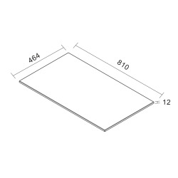  Set 80 cm : plan vasque blanc mat + meuble assemblé, gris perle (CERAMIA-4LG80-S)