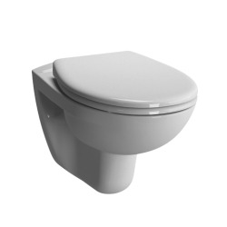 Pack WC Bâti-support + Cuvette suspendue Vitra S50 + Abattant frein de chute + Plaque blanche + Set d'habillage (S50Geb3-sabo)