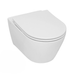 Pack WC Bâti-support Rapid SL autoportant + WC sans bride Serel, fixations invisibles + abattant softclose + Plaque Chrome